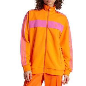 NEW ADIDAS ORIGINALS Blocked TT Track Jacket Size Large Orange Semi Lucid